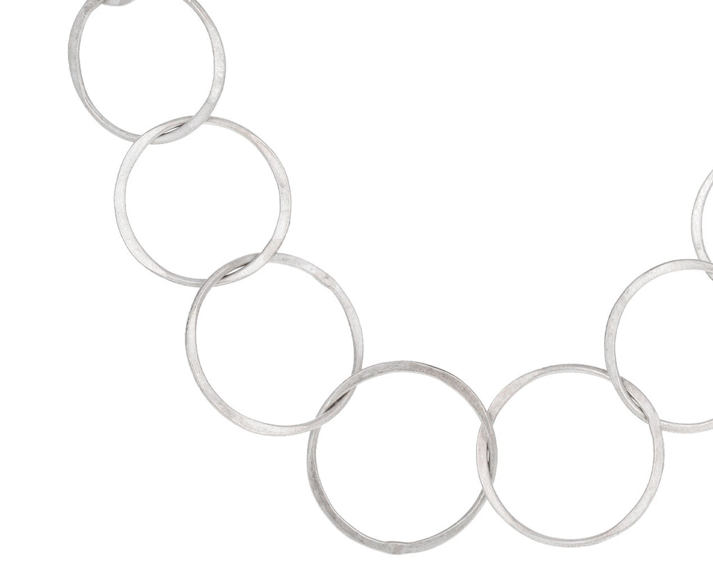 Silver Short Graduated Bubble Link Necklace