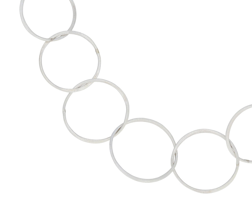 Silver Graduated Bubble Link Necklace