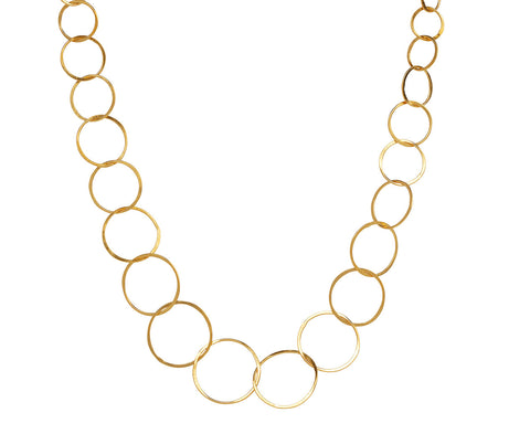 Gold Delicate Paper Clip Chain Necklace