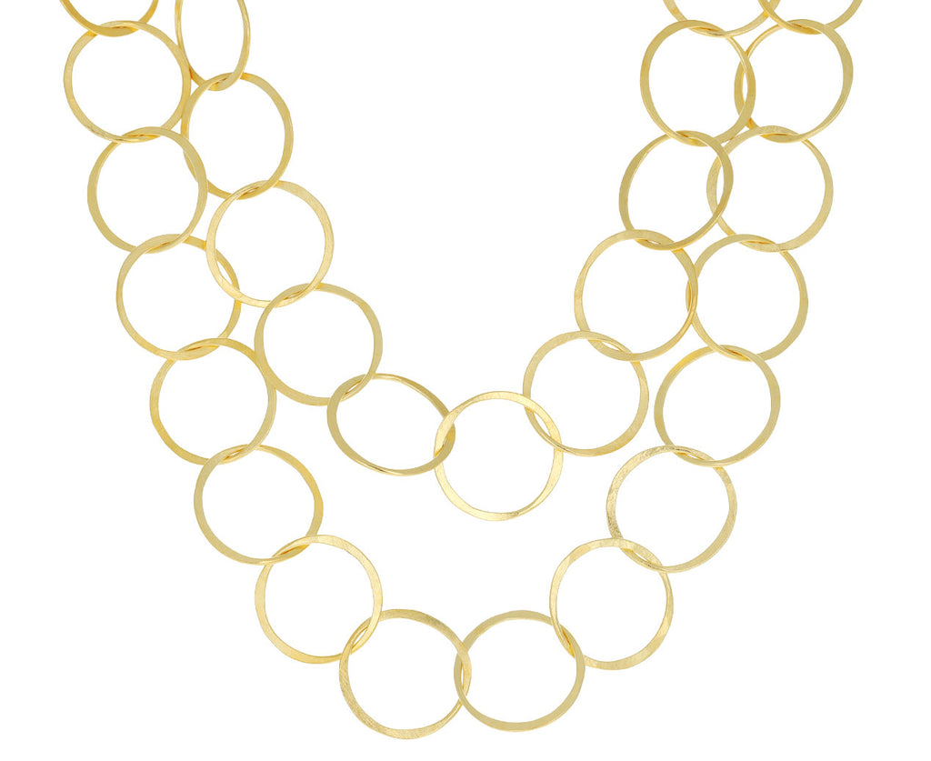 Gold Plated Circle Link Necklace