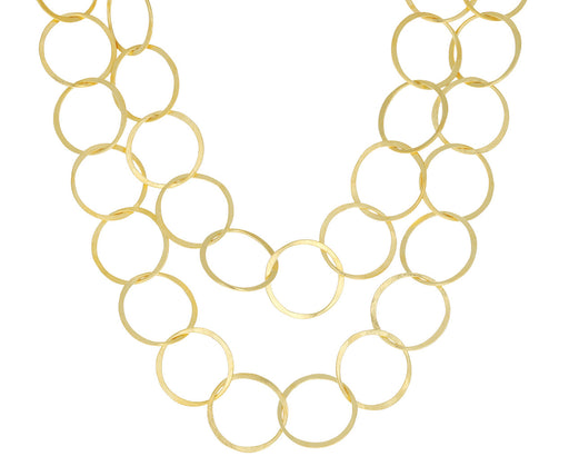 Gold Plated Circle Link Necklace