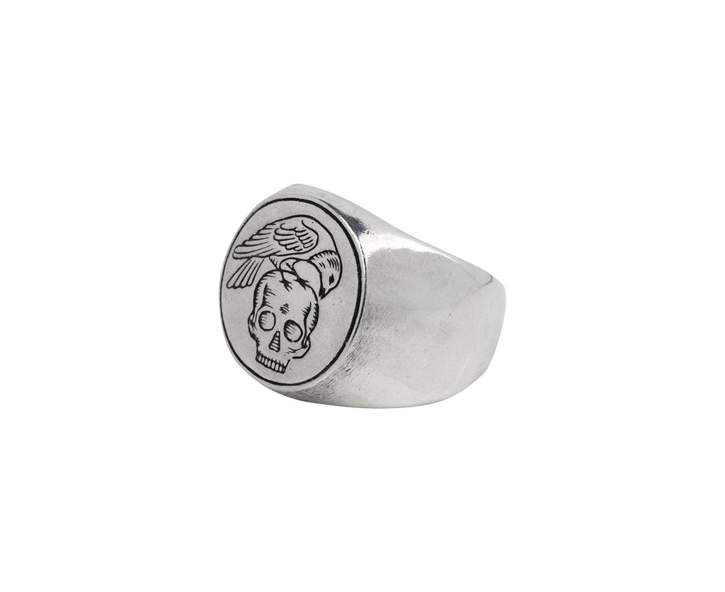 Digby & Iona All Men Must Die Signet Ring Side View