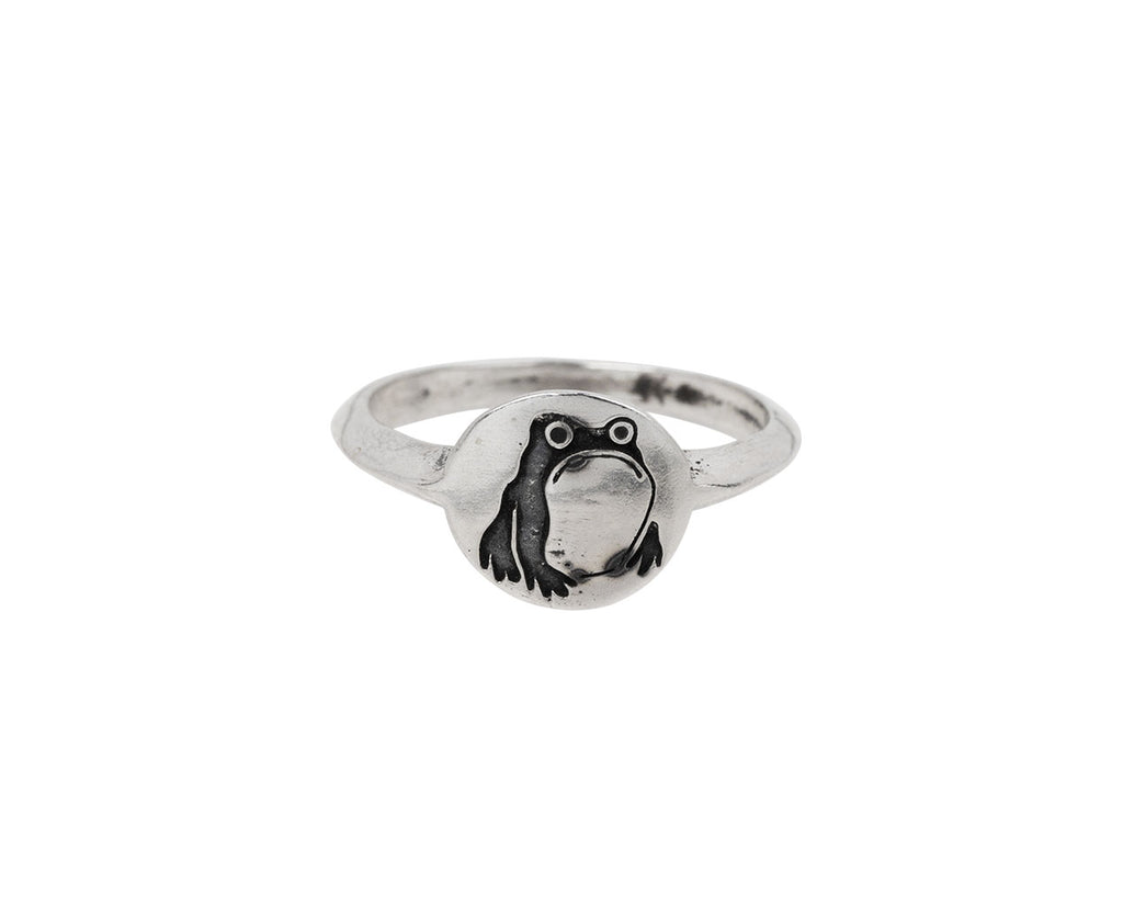 Grumpy Frog Signet Ring