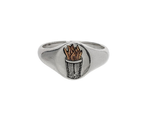 Trash Fire Signet Ring