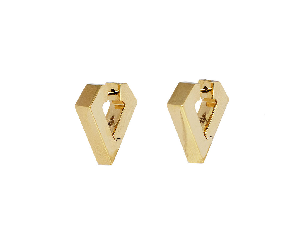 Medium Gold Brute Diamanti Hoop Earrings