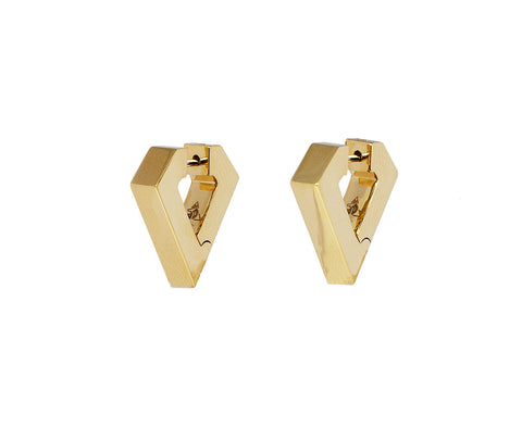 Medium Gold Brute Diamanti Hoop Earrings
