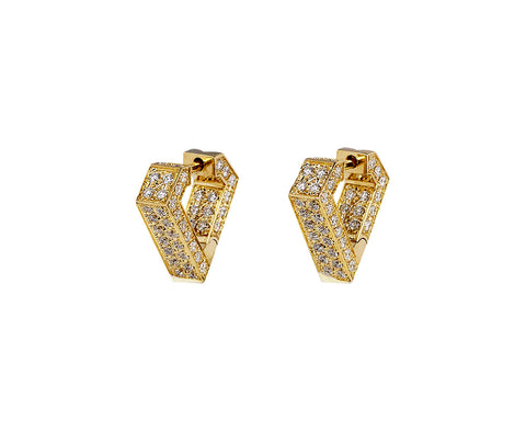 Mini Brute Diamanti Hoop Earrings