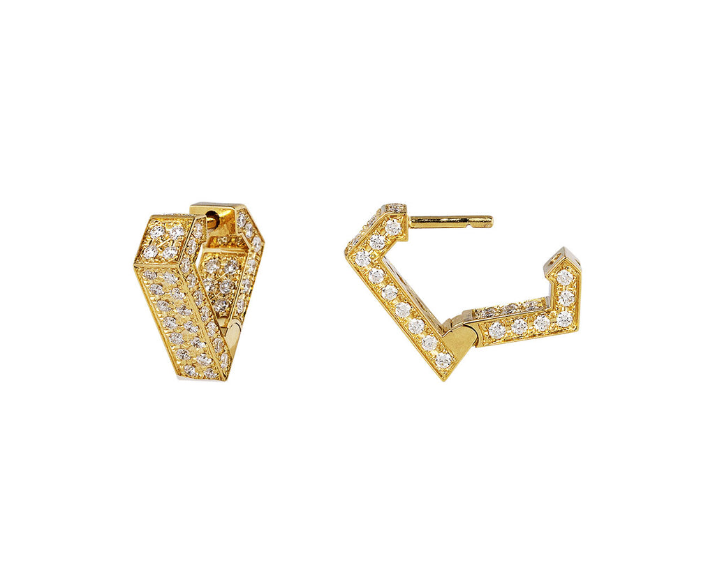 Mini Brute Diamanti Hoop Earrings