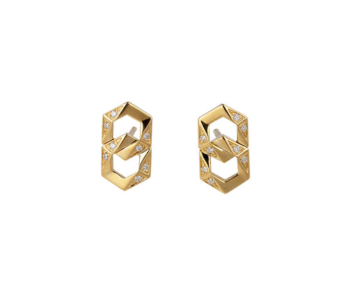 Dries Criel Diamond Bond Stud Earrings