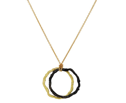 November Moon Gold and Silver Circles Necklace