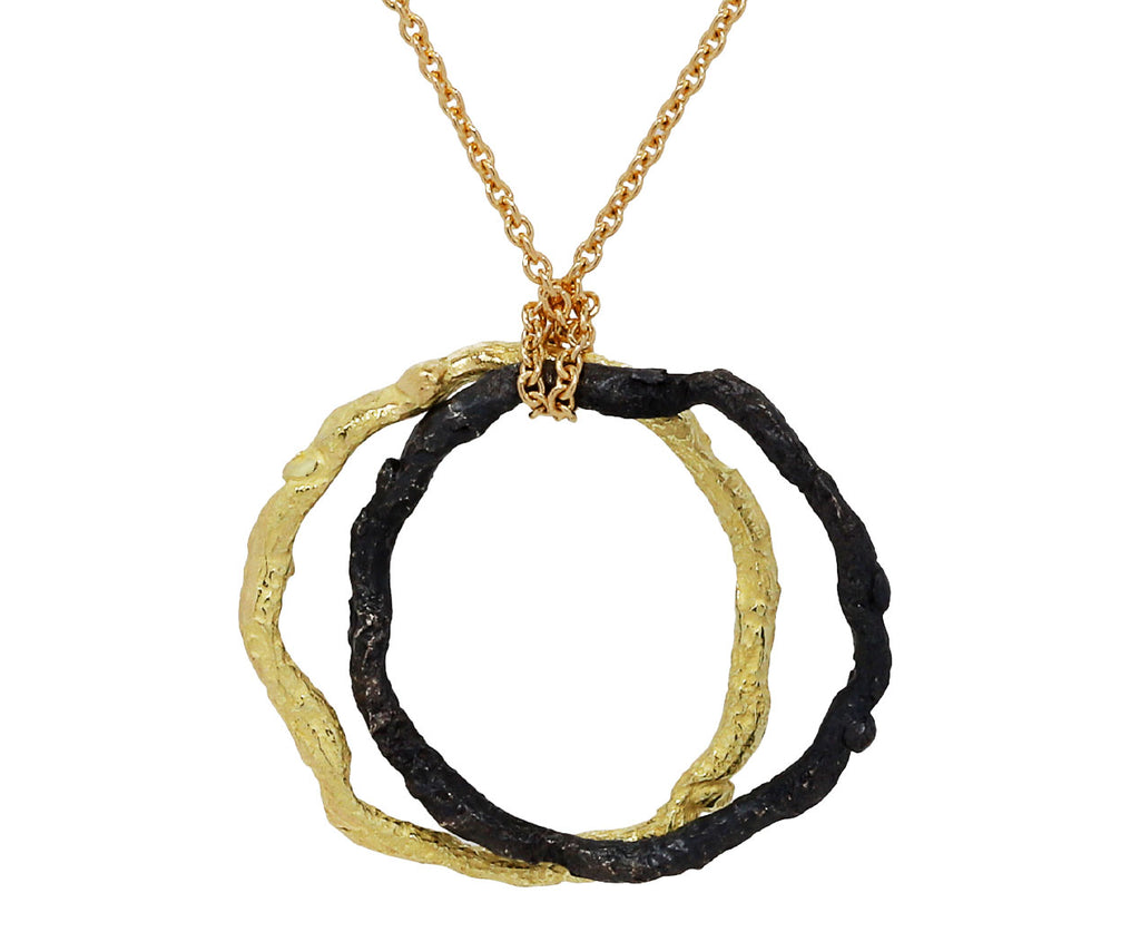 November Moon Gold and Silver Circles Necklace