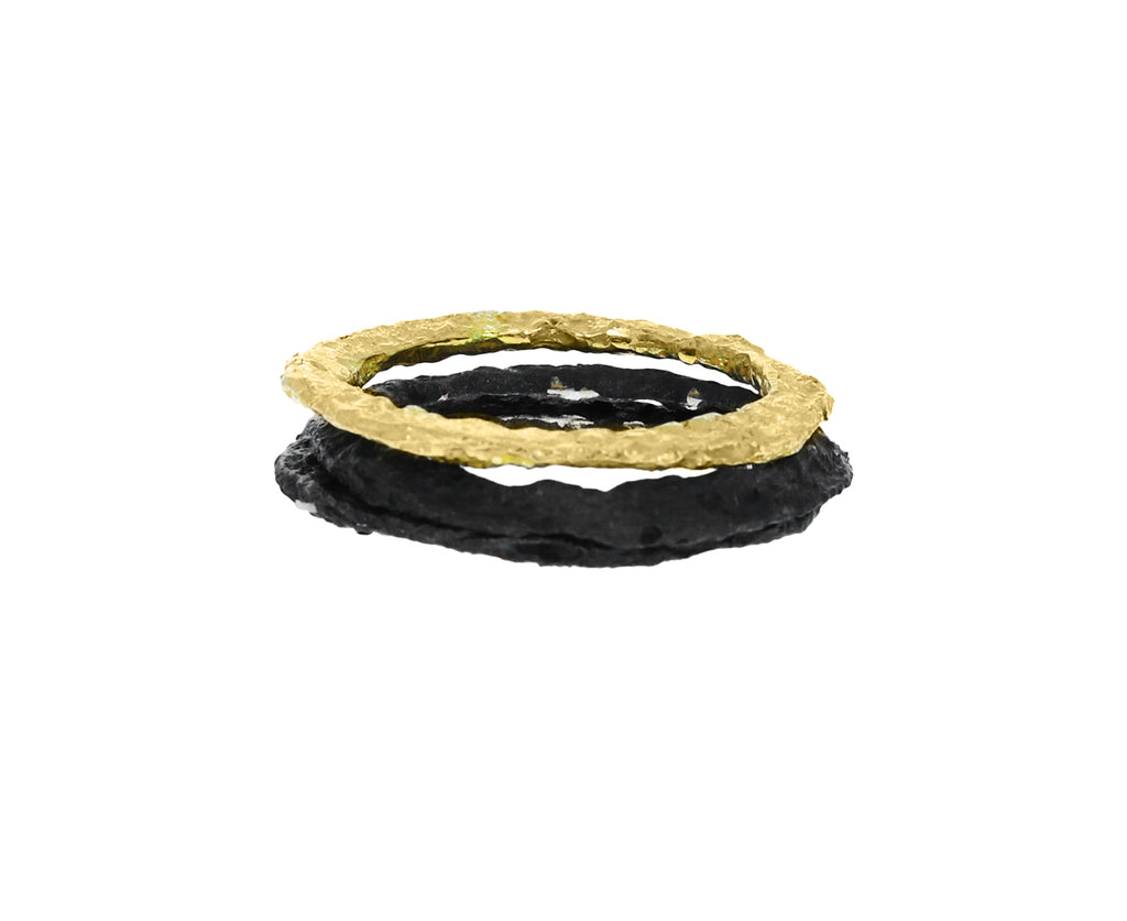 Silver and Gold Stacked Respiro Ring