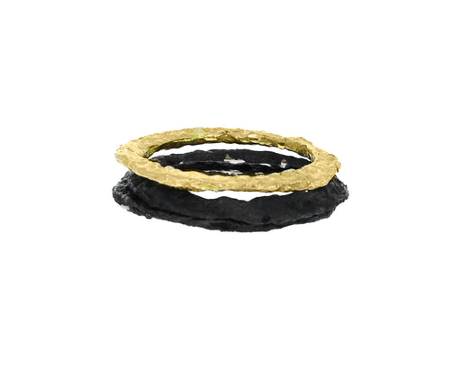 Silver and Gold Stacked Respiro Ring