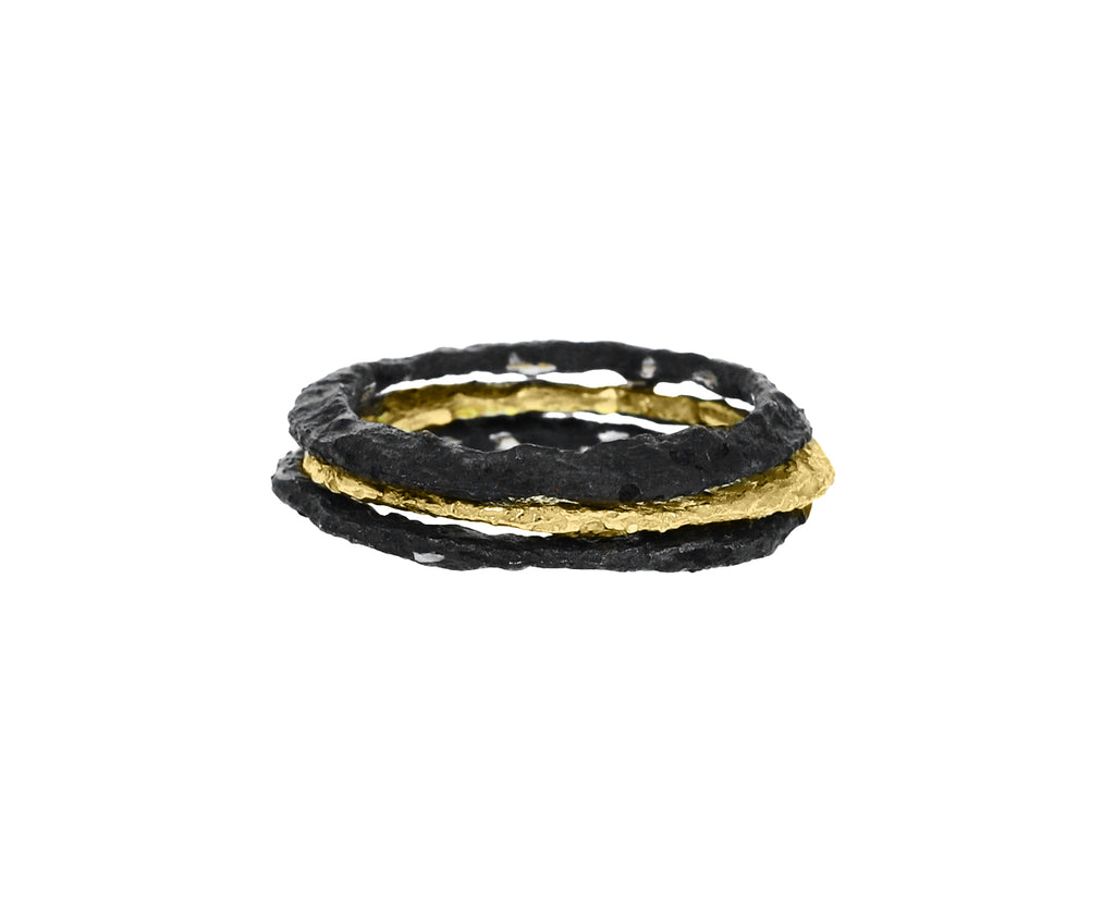 Silver and Gold Stacked Respiro Ring
