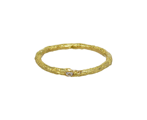 Diamond Band November Moon Ring
