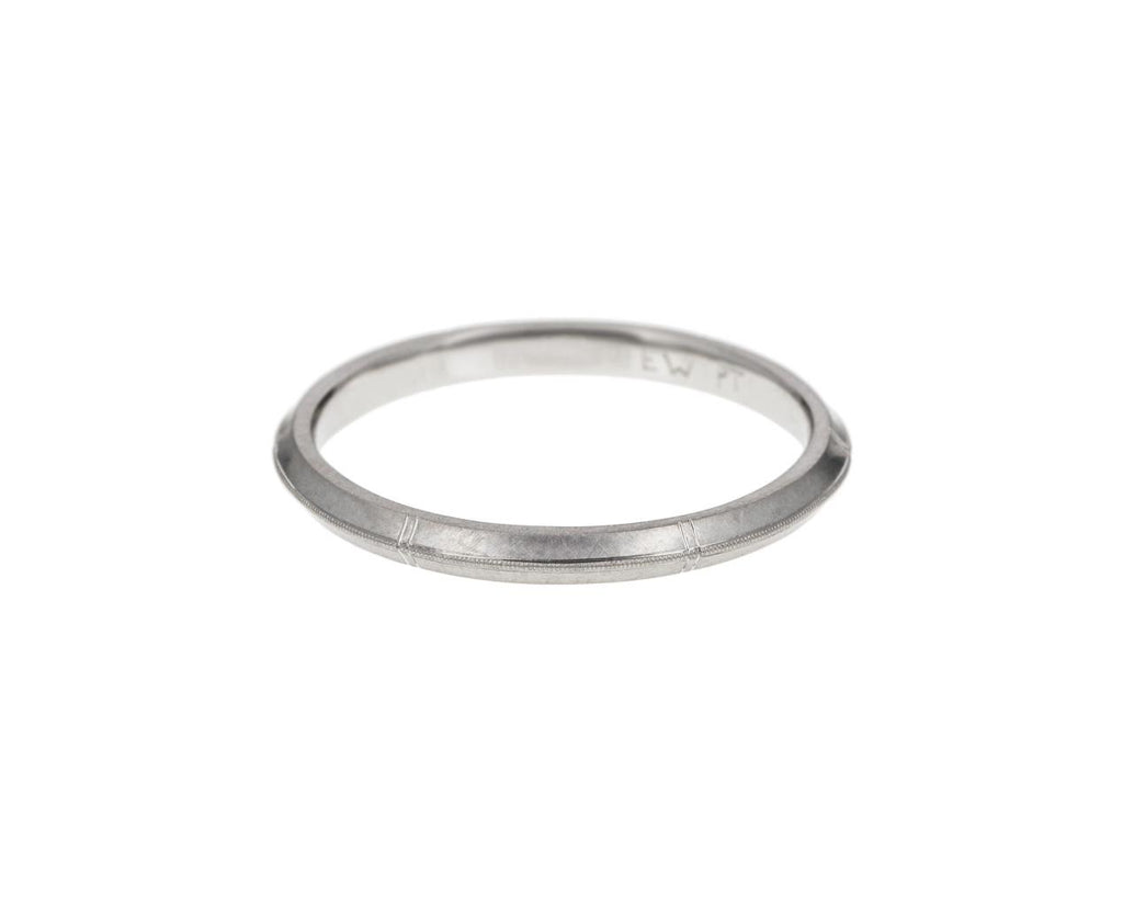 Beveled Platinum Rose Band - TWISTonline 