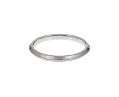 Beveled Platinum Rose Band - TWISTonline 