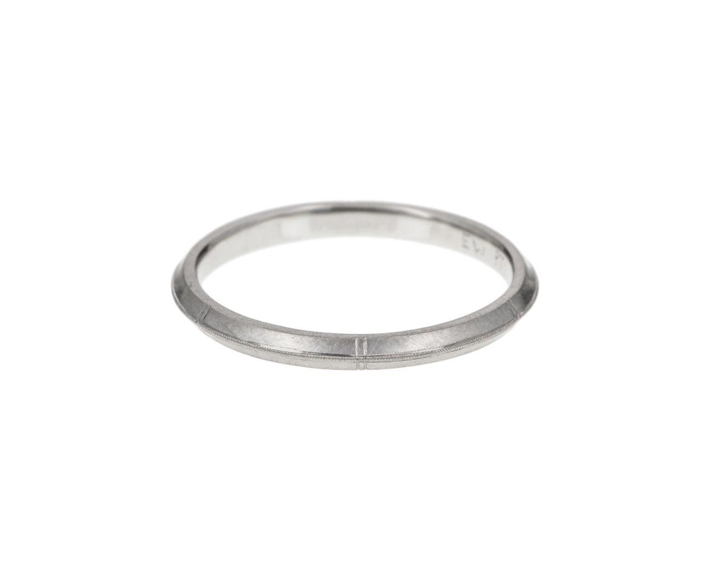 Beveled Platinum Rose Band - TWISTonline 