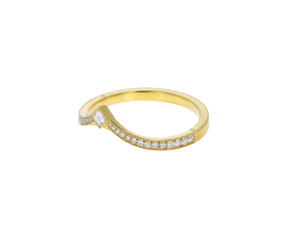 Gold Twyla Countour Diamond Band
