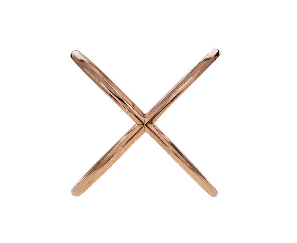 Rose Gold X Ring