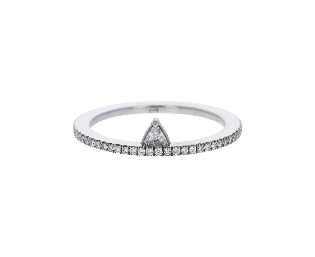 Platinum and Trillion Diamond Queen Ring