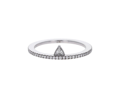 Platinum and Trillion Diamond Queen Ring
