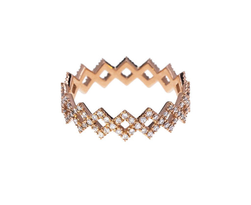 Rose Gold Diamond Pavé Rex Band - TWISTonline 