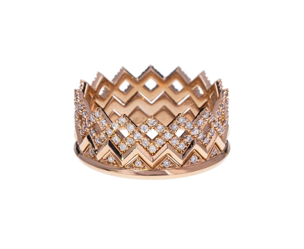 Rose Gold Diamond Pavé Rex Band - TWISTonline 