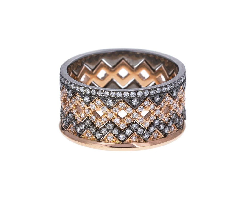 Rose Gold Diamond Pavé Rex Band - TWISTonline 