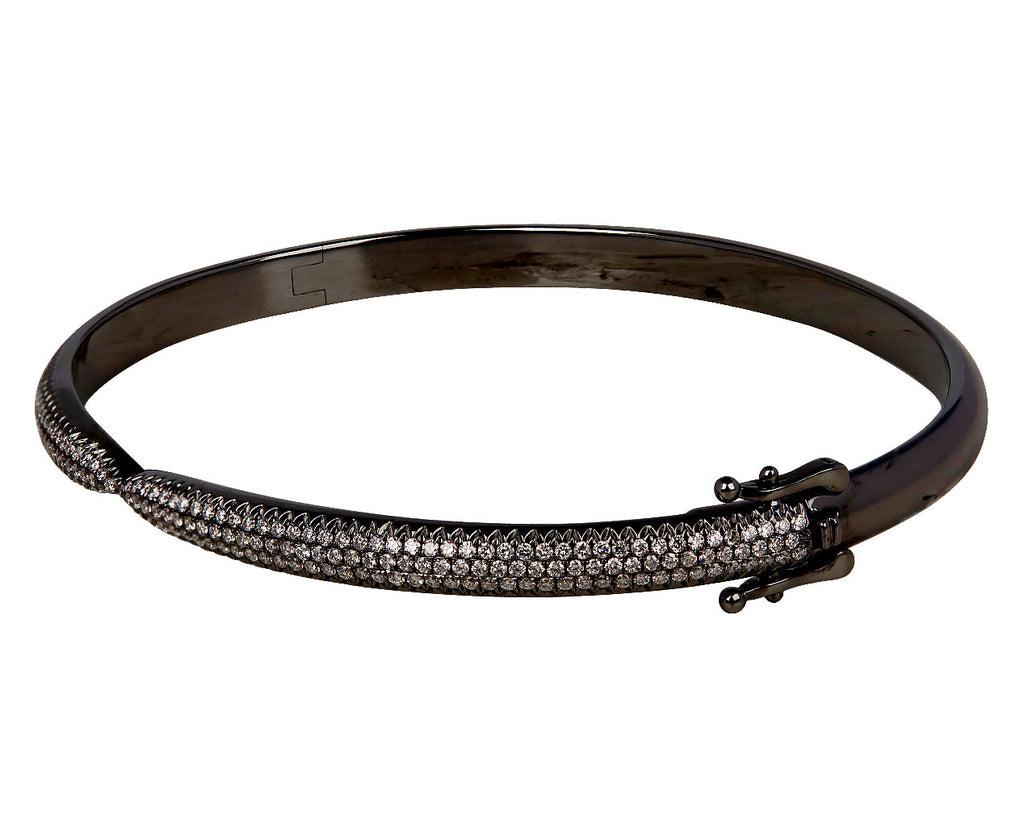 Eva Fehren Diamond Kissing Claw Cuff Bracelet Side View