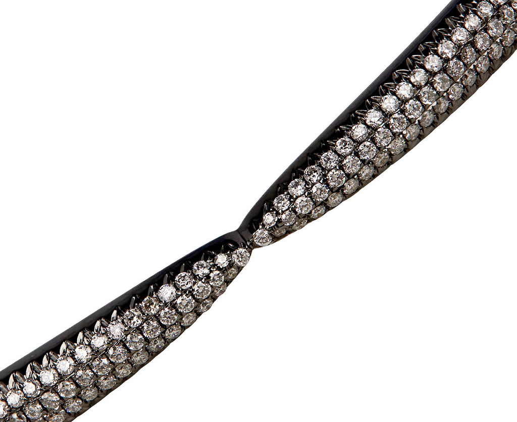 Eva Fehren Diamond Kissing Claw Cuff Bracelet Close Up