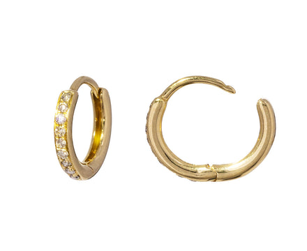 Champagne Diamond Huggie Hoops - TWISTonline 