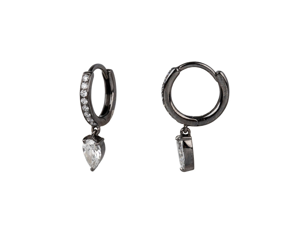 Eva Fehren Pear Shaped Drop Boa Hoop Earrings Side