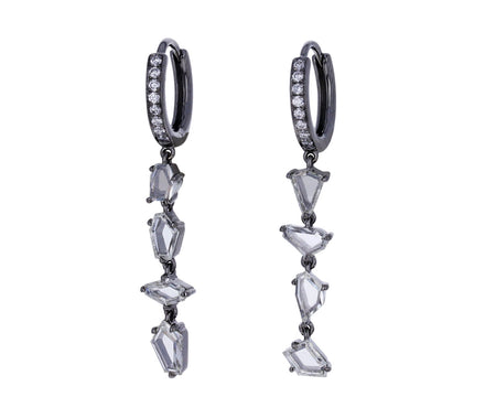 Portrait Cut Diamond Prism IV Hoop Earrings