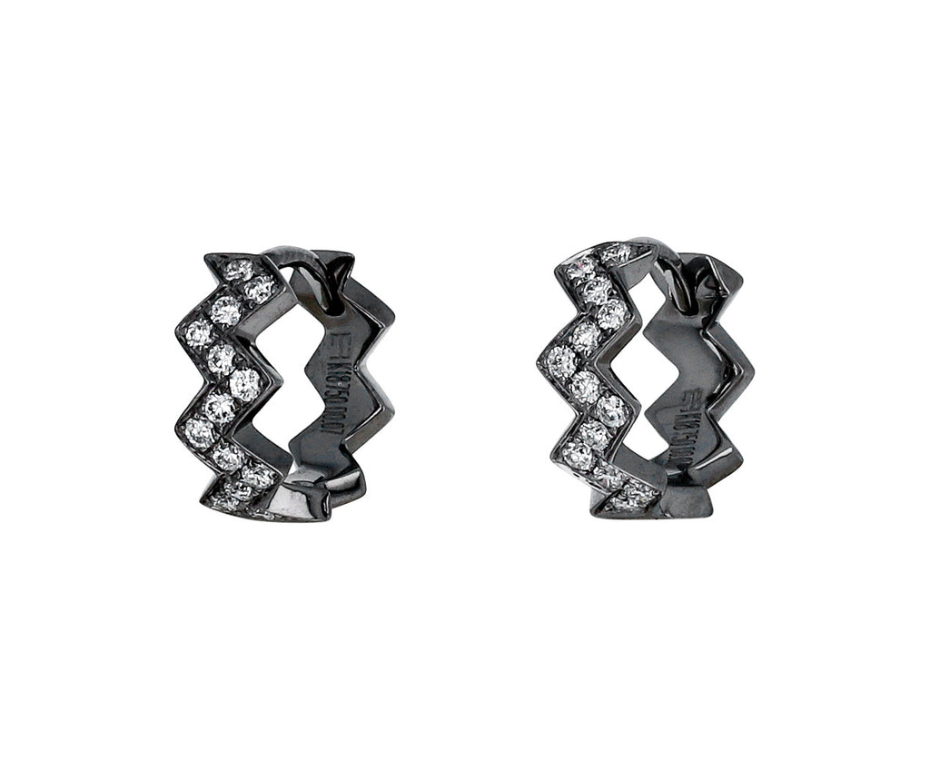 Diamond Ziggy Hoop Earrings