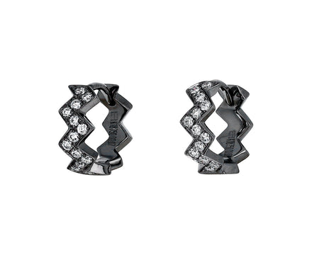 Diamond Ziggy Hoop Earrings