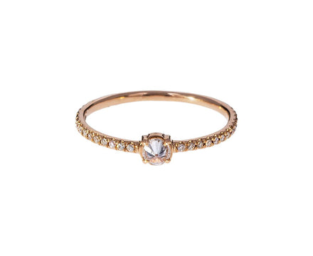 Small Inverted Champagne Diamond Solitaire - TWISTonline 