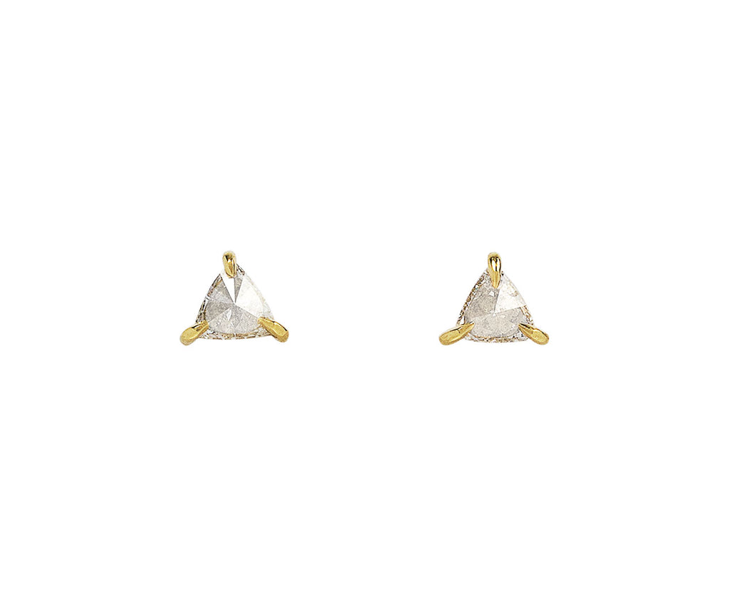 Inverted Trillion Diamond Stud Earrings