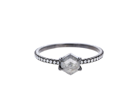 Eva Fahren Nazca Hexagonal Gray Diamond Solitaire