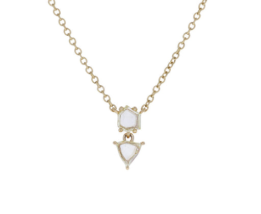 Yellow Portrait Cut Diamond Prism II Pendant Necklace