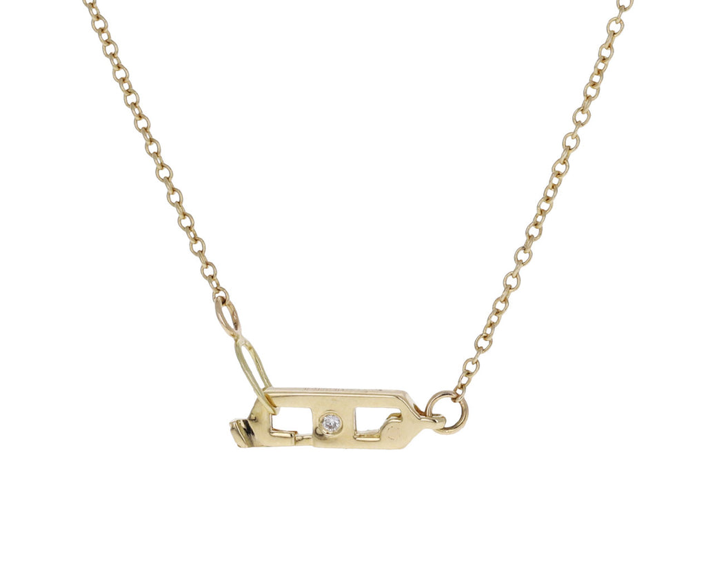 Yellow Portrait Cut Diamond Prism II Pendant Necklace