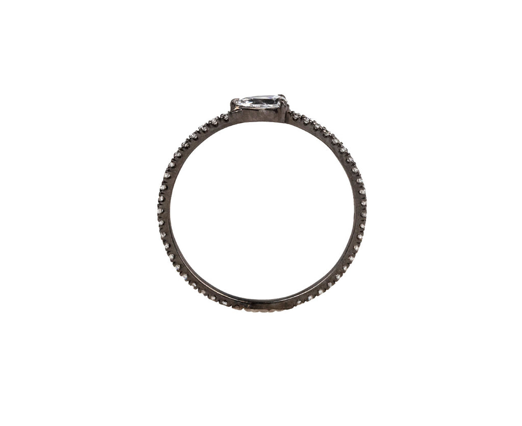 Eva Fehren Pear Shaped Diamond Boa Ring Top View