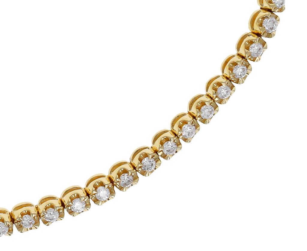 Thin White Diamond Line Bracelet
