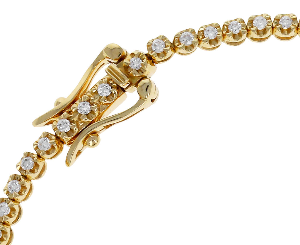 Thin White Diamond Line Bracelet