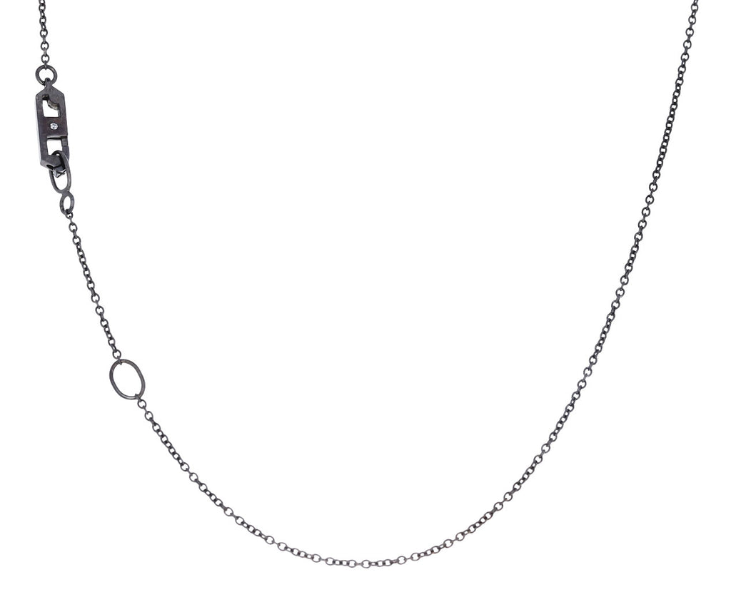 Elongated Shield Gray Diamond Kent Pendant Necklace