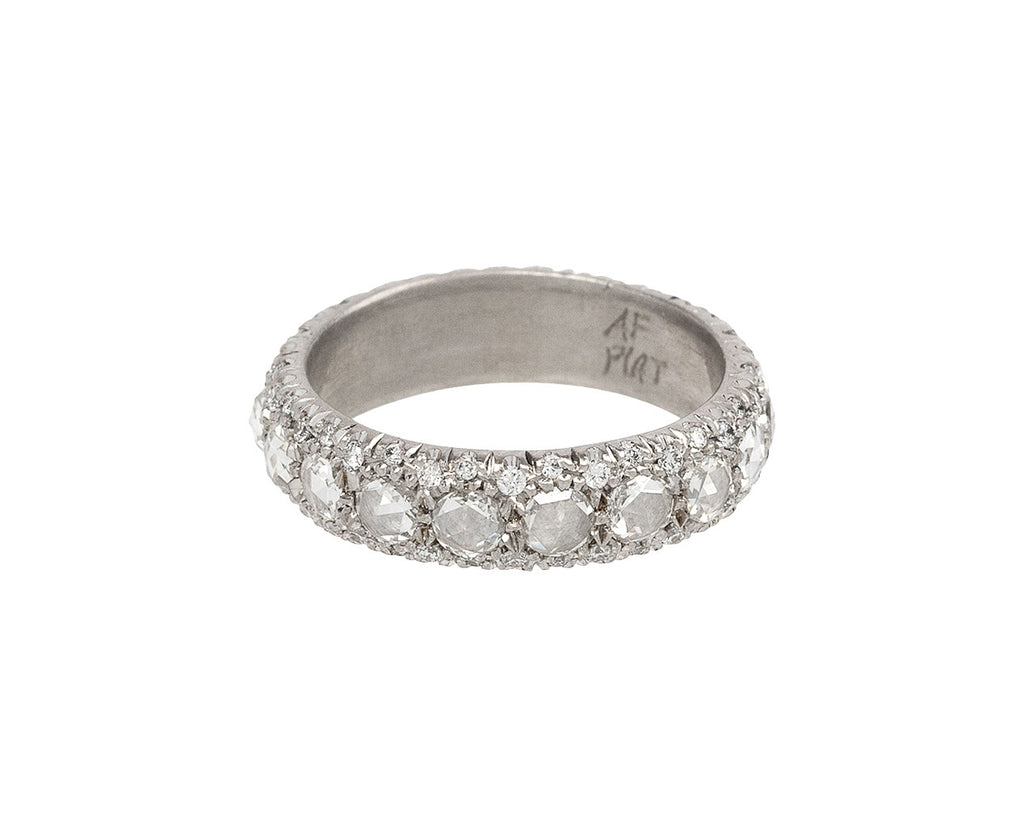 Platinum Rose Cut Diamond Lakshmi Band