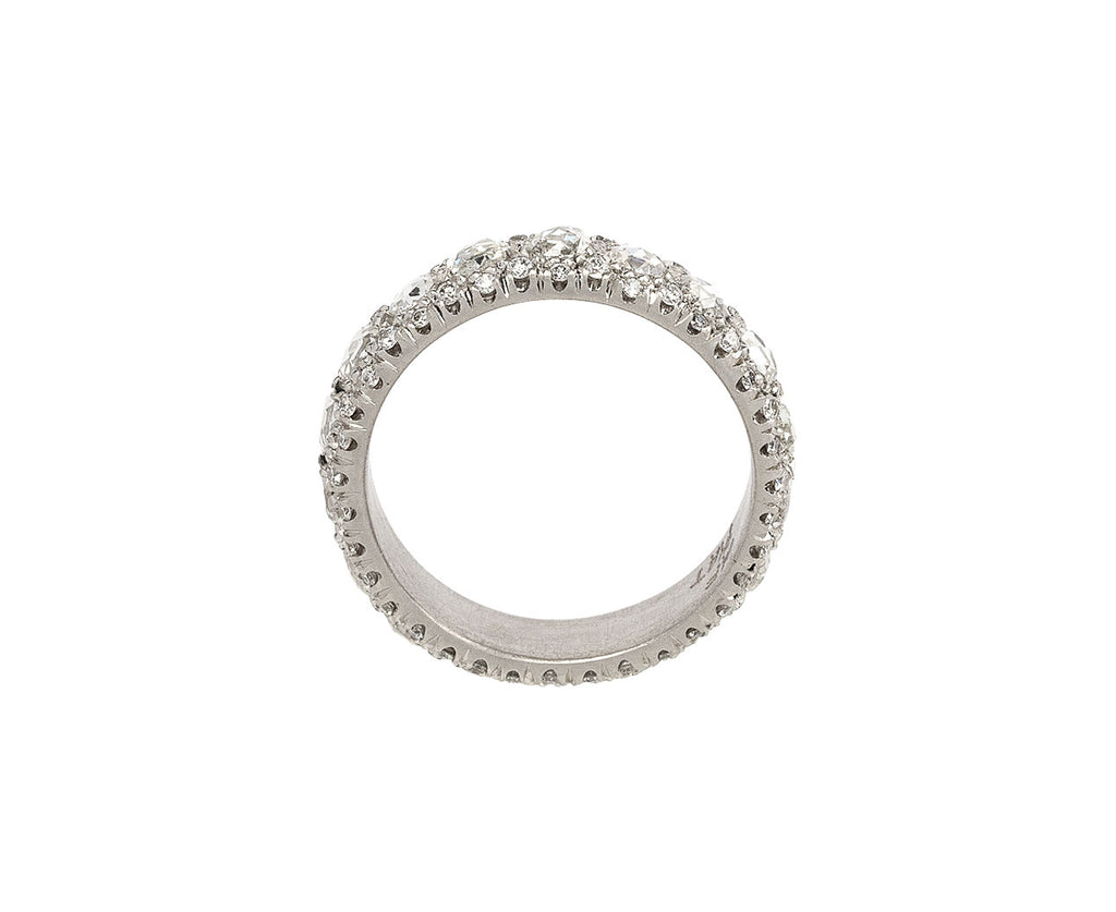 Platinum Rose Cut Diamond Lakshmi Band