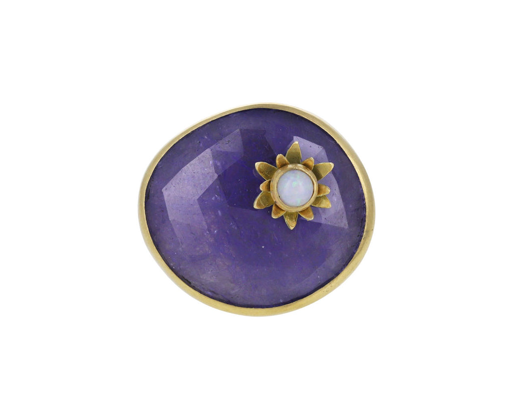 Tanzanite Opal Monet Waterlily Folklore Ring