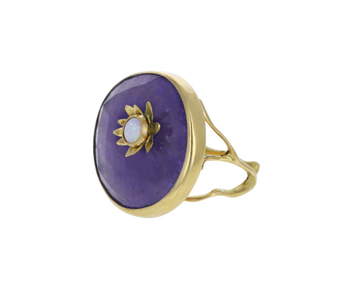 Tanzanite Opal Monet Waterlily Folklore Ring