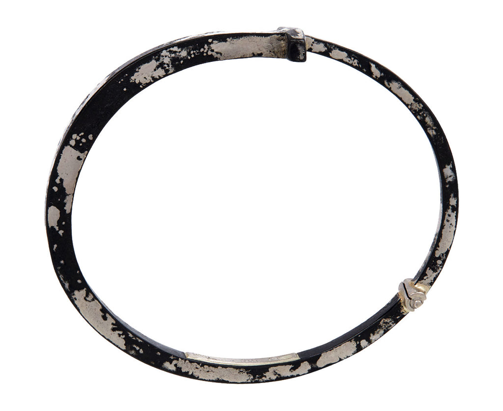 Pat Flynn White Gold Palladium Dust Iron Nail Bracelet Top View